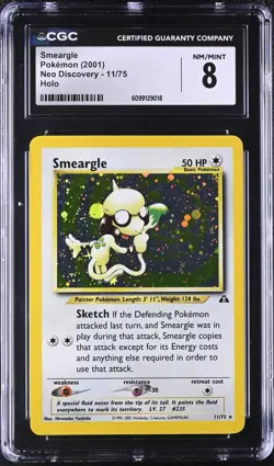 CGC 8 Smeargle 2001 Neo Discovery 11/75 Holo Pokemon Card NM/MINT psa - Image 1