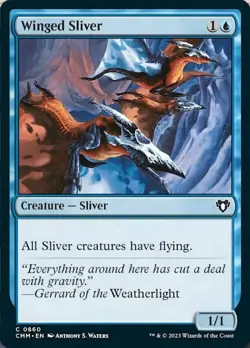 Hero Deal, English - 4 x MTG Winged Sliver Commander Masters - Image 1