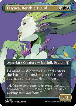 Hero Deal, English - 1 x MTG Tatyova, Benthic Druid - Borderless Commander Maste - Image 1