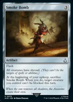 Near Mint, English - 4 x MTG Smoke Bomb - Foil Universes Beyond: Assassin's Cree - Image 1