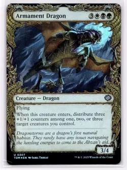 MTG Tarkir: Dragonstorm Armament Dragon (Showcase) FOIL 0307 - Image 1
