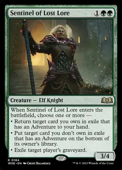 Near Mint, English - 4 x MTG Sentinel of Lost Lore Wilds of Eldraine - Image 1