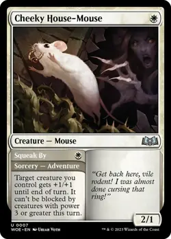 Near Mint, English - 4 x MTG Cheeky House-Mouse - Foil Wilds of Eldraine - Image 1