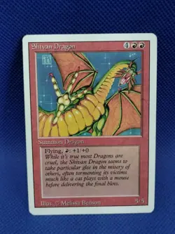 MTG Revised 1994 Shivan Dragon Lp Rare Magic The Gathering - Image 1
