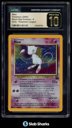 2000 POKEMON WIZARDS BLACK STAR PROMO #9 MEW HOLO POKEMON LEAGUE CGC 10 PRISTINE - Image 1