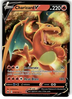 Pokemon TCG Charizard V Crown Zenith 018/159 Holo Ultra Rare NM/M - Image 1