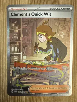 Clemonts Quick Wit 243/191 - Pokemon TCG Surging Sparks Special Illustration NM - Image 1