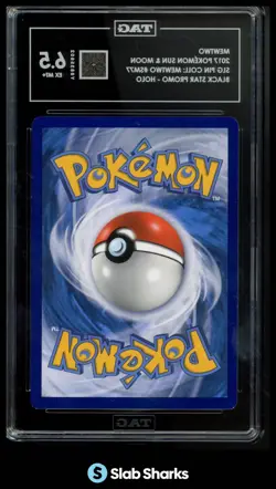 2017 POKEMON S&M SLG PIN COLLECTION BLACK STAR PROMOS #SM77 MEWTWO HOLO TAG 6.5 - Image 2