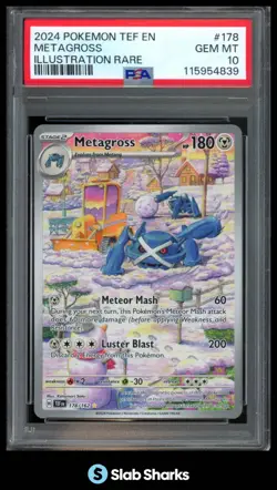 2024 POKEMON SV TEMPORAL FORCES - TEF EN #178/162 METAGROSS IR PSA 10 - Image 1