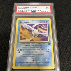 articuno 22 PSA 9 2000 pokemon WOTC promo AOKI ERROR - Image 1