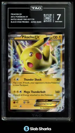 2016 POKEMON XY BATTLE HEART TINS PROMOS #XY174 PIKACHU ULTRA RARE TAG 7 - Image 1