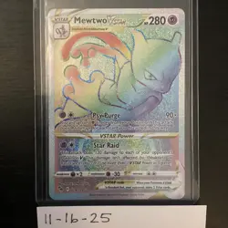 Mewtwo VSTAR (Secret) 079/078 Pokemon GO (PGO) TCG Rainbow Near Mint - Image 3