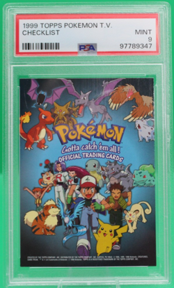 1999 Topps Pokemon T.V., Checklist PSA 9 - - Image 1