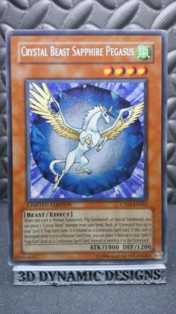 | Yugioh Crystal Beast Sapphire Pegasus CT04-EN002 Secret 2007 Collectors PL | - Image 1