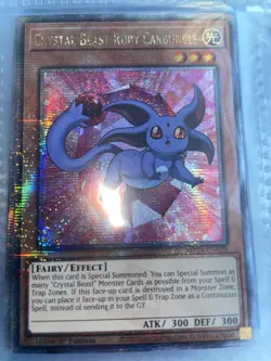 Crystal Beast Ruby Carbuncle Quarter Century Secret Rare 1st Edition Yu-Gi-Oh - Image 3