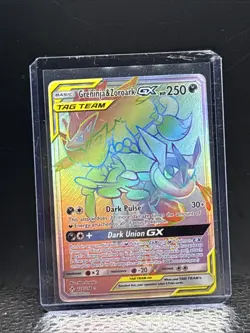 Pokemon Greninja & Zoroark GX Holo Card 222/214 Secret - Image 1