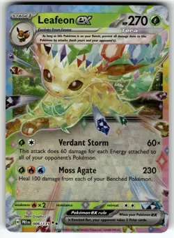 Leafeon ex - 006/131 SV: Prismatic Evolutions NM Pokemon Card TCG - Image 1