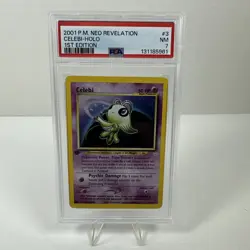 CELEBI 3/64 1st Edition Neo Revelation Holo Rare 2001 Pokemon Card PSA 7 - Image 1