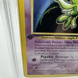 CELEBI 3/64 1st Edition Neo Revelation Holo Rare 2001 Pokemon Card PSA 7 - Image 3