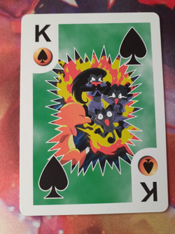 Charmander And Team Rocket King of Spades 1999 Bicycle Pokemon Playing Card NM - Image 1