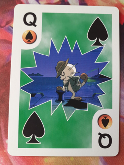 Meowth Queen of Spades 1999 Bicycle Pokemon Playing Card NM - Image 1