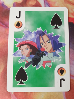 Team Rocket Jack of Spades 1999 Bicycle Pokemon Playing Card NM - Image 1