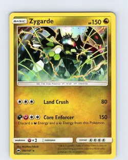 Pokemon TCG Zygarde S&M Burning Shadows 100/147 Holo Rare Card NM - Image 1
