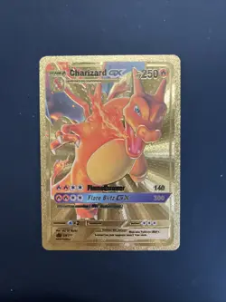 Pokemon Stage 2 Charizard GX HP250 Gold Foil, Card SM211 fan art - Image 1