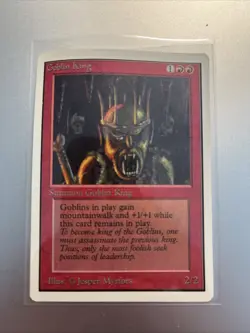 Goblin King - Unlimited Edition MTG (1993) Magic the Gathering Warped See Pics - Image 1