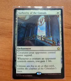 Magic MTG Authority of the Consuls FDN 0137 Foil Rare - NM condition - Image 1