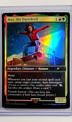 MTG Magic the Gathering Secret Lair Stranger Things Foil #345 Max The Daredevil - Image 1