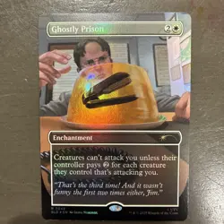 MTG Ghostly Prison 7042 Foil Dwight's Destiny Secret Lair The Office - Image 1
