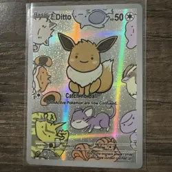 Ditto Eevee 64 - After Skool Hobby V2 Genetic Mystery - Pokemon Fan Art HOLO - Image 1