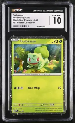 CGC GEM MINT 10 Bulbasaur Pokemon 2023 English Black Star Promos - Image 1