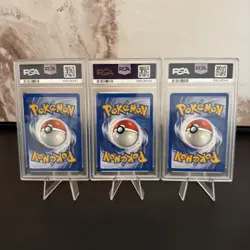 Pokemon Neo Genesis Cyndaquil Totodile Chikorita 1st Edition PSA 8 Seq order - Image 2