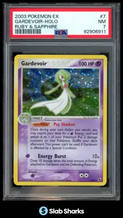 2003 POKEMON EX RUBY & SAPPHIRE #7/109 GARDEVOIR HOLO PSA 7 - Image 1