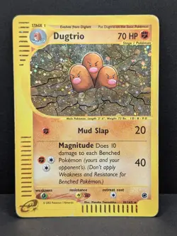 Dugtrio 010/165 Expedition Base Set Holo Rare Pokemon TCG Nintendo e-reader MP - Image 1