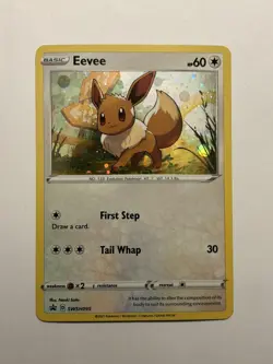 Pokemon TCG Eevee Black Star Promo Holo SWSH095 - Image 1