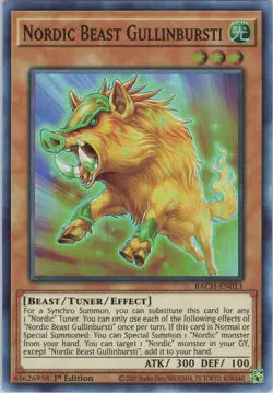 Nordic Beast Gullinbursti NM (#1) BACH 1st Battle of Chaos Yugioh - Image 1