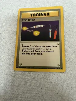 Item Finder 1999 Trainer Card Pokemon 74/102 Free Ship - Image 1