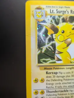 Pokemon Cards: Gym Challenge Rare Holo: Lt. Surge's Raichu 11/132 - Image 3