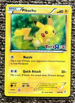PIKACHU 26/83 HOLO XY GENERATIONS TOYS R US PROMO POKEMON CARD NM - Image 1