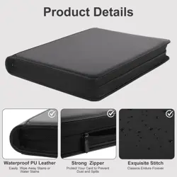 Toploader Binder Holds 324 Top Loaders Black 9 Pocket Album for TCG Sports Cards - Image 4