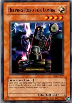 Helping Robo For Combat DR1-EN077 Yu-Gi-Oh! Card Light Play Unlimited - Image 1