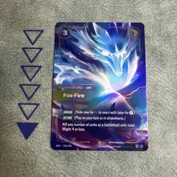 Riftbound TCG League Of Legends Origins Epic Fox Fire 256/298 NM Card Ahri - Image 1