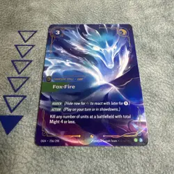 Riftbound TCG League Of Legends Origins Epic Fox Fire 256/298 NM Card Ahri - Image 2