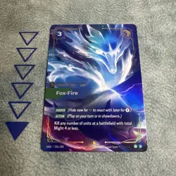 Riftbound TCG League Of Legends Origins Epic Fox Fire 256/298 NM Card Ahri - Image 3