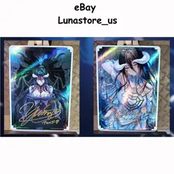 2×Overlord Albedo Doujin Card Goddess Stroy Waifu Custom Holo DIY Angled Glitter - Image 2