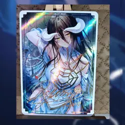 2×Overlord Albedo Doujin Card Goddess Stroy Waifu Custom Holo DIY Angled Glitter - Image 3