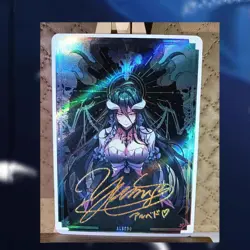 2×Overlord Albedo Doujin Card Goddess Stroy Waifu Custom Holo DIY Angled Glitter - Image 4